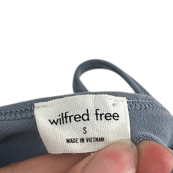 Aritzia Wilfred free divinity one-piece scoop back  bodysuit blue grey sz sm - Picture 7 of 13